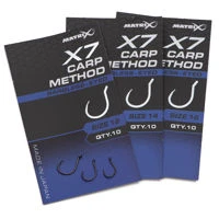 Matrix X7 Carp Method Barbless Eyed Hooks